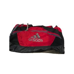 Adidas Defender Medium 22"x12"x10" Red Black Gym Bag NO STRAP